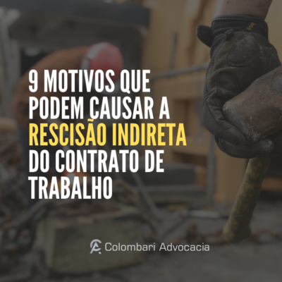 A rescisão indireta, também conhecida como demissão indireta, demissão forçada ou apenas demissão pelo empregador, ocorre quando a empresa comete uma falta grave ao empregado. Em seguida, a empresa pode ser forçada a demitir o funcionário e pagar todos os seus direitos, como se fosse uma demissão injusta. A falta grave da empresa contra você pode ser física, psicológica ou moral, por exemplo, no caso de agressão e assédio. Então, há uma mudança de papel, e a empresa é quem assume a responsabilidade e ainda precisa valores devidos a vocês. O que pode causar a rescisão indireta? A simples insatisfação com seu chefe ou empresa não pode levá-lo a pedir rescisão indireta Portanto, listamos alguns dos motivos mais comuns que podem levar à rescisão indireta: Assédio sexual Inicialmente, o assédio sexual pode ser confundido com o assédio moral, mas, em alguns casos, há desejo sexual com a pessoa assediada. Esta situação é muito constrangedora, levando à perda de rendimentos e possivelmente a outras doenças. Além de constituir crime, o assédio sexual também pode fazer com que a pessoa assediada inicie um procedimento que exija rescisão indireta. Caso tenha dúvidas sobre o tema, leia sobre CLICANDO AQUI! Assédio moral Aqui, eles se encontram em uma situação constrangedora, humilhante e irritante que pode fazer as pessoas se sentirem intimidadas. Então, devido a certas circunstâncias ou condições pessoais e físicas, ocorre estresse psicológico. Portanto, piadas excessivas, bullying, gestos ofensivos e acusações ou punições ofensivas por não atingirem as metas são as causas mais comuns de assédio no trabalho. Nesse caso, se a situação for permanente, é possível iniciar uma rescisão indireta do contrato de trabalho. Ainda tem dúvidas sobre o tema, leia sobre CLICANDO AQUI! Outros motivos que podem causar a rescisão indireta: Além dos motivos mencionados acima, existem outras situações muito comuns que podem ser a causa de rescisão indireta. Veja: Reduzir unilateralmente a carga de trabalho dos funcionários (apenas para a empresa), reduzindo seu salário; Caso a empresa descumpra as obrigações previstas no contrato de trabalho - por exemplo: não pagar salários em dia, não dispensar 30 dias de trabalho por ano, ou ainda negar outros direitos; Agressão pessoal por superiores ou chefes da empresa, exceto em caso de legítima defesa ou outros; Se você está em uma situação perigosa ou insalubre sem equipamento de proteção adequado e salários extras; .As medidas tomadas pela empresa podem prejudicar a sua honra ou a de sua família; Quando a empresa exige que você execute uma tarefa muito pesada, isso está além do possível devido às características fisiológicas humanas; Em situações de humilhação, como moralidade do funcionário ou assédio sexual. Além disso, pode haver outras situações não descritas acima, mas isso pode levar a um motivo legítimo para a empresa. Nesse caso, você deve fornecer provas para que o tribunal tome uma decisão a seu favor e rescindir indiretamente o contrato. Quando pedir a rescisão indireta? Você pode se perguntar quando está em uma condição grave no local de trabalho. Em qualquer caso, você precisa analisar as evidências/provas. Em juízo, é necessário provar a sua negligência grave e apresentar testemunhas e documentos. Em muitos casos, sei que é difícil obter tais provas, mas sem elas não há razão para fazer um pedido e ser aceite pelo tribunal. Portanto, é importante que você encontre um advogado trabalhista em Maringá para auxiliá-lo na análise para determinar se o problema é de fato um erro grave que pode levar à rescisão indireta. Quais direitos o trabalhador vai receber? A empresa pode ser forçada a despedir o trabalhador e pagar todos os seus direitos como se fosse um despedimento sem justa causa. Além disso, em caso de assédio, além das verbas trabalhistas o, a empresa pode ser condenada a indenizar danos morais. Portanto, após a aceitação do pedido pelo tribunal, a empresa terá que pagar no contrato de trabalho: salário mensal (proporcional aos dias trabalhados após o último pagamento); férias vencidas e proporcionais, acrescidas de ⅓ constitucional; 13º salário proporcional aos meses trabalhados; valores depositados no FGTS, com adição da multa de 40%; aviso prévio indenizado. É importante saber que, se não tiver emprego imediato, também pode candidatar-se ao seguro-desemprego. Não se esqueça de procurar um advogado trabalhista especialista em Maringá de sua confiança. Veja outros artigos do blog da Colombari Advocacia Trabalhista Maringá: [blog_posts posts="6" columns="3" image_height="200px" show_date="true"]