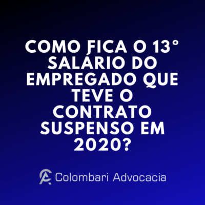 O trabalhador que teve o contrato suspenso em 2020 com base na MP 936 e na Lei 14.020 tem direito ao 13º salário? Como ele deve ser calculado? Com a aproximação do final do ano, empresas e empregados querem saber como fica o 13º salário dos trabalhadores que tiveram os contratos e salários suspensos em 2020 em razão da pandemia de covid-19. Em outras palavras: os meses de suspensão devem ser computados no cálculo? A Medida Provisória 936/20 e a Lei 14.020/20 tratam da suspensão dos contratos de trabalho no contexto da pandemia do novo covid-19. Elas não têm previsão específica a respeito dos impactos da suspensão sobre o 13º salário. Diante disso, existem (pelo menos) dois entendimentos possíveis: O trabalhador não pode sofrer prejuízo, de modo que o período em que o contrato esteve suspenso deve ser computado normalmente para o pagamento de 13º salário; e O trabalhador que teve o contrato de trabalho suspenso não perde o direito ao 13º salário, mas o período em que o contrato esteve suspenso não pode ser computado para fins de cálculo dessa verba. Com isso, seu valor sofrerá uma redução. O primeiro entendimento se baseia em princípios gerais do Direito do Trabalho, de proteção a parte mais frágil da relação, que é o trabalhador. Já o segundo entendimento leva em consideração as normas gerais sobre o 13º salário. Com todo respeito ao primeiro entendimento e à tão sacrificada classe trabalhadora, me filio a segunda interpretação. Ao menos até este momento, ela é a mais difundida em artigos e manifestações de colegas que também atuam na área trabalhista. Essa interpretação decorre da legislação geral sobre o 13º salário. Este benefício é previsto pela Lei 4.090/62 e “corresponderá a 1/12 avos da remuneração devida em dezembro, por mês de serviço, do ano correspondente” (artigo 1º, § 1º, desta Lei, destaquei). Para que o mês seja computado, deve ter sido trabalhado por quinze dias ou mais, conforme artigo 1º, § 2º da Lei. O Decreto 57.155/65 regulamenta o 13º salário e vai na mesma linha. Seu artigo 1º, § 1º, também é claro quanto à vinculação do cômputo de cada mês ao efetivo serviço, ao prever que: “a gratificação corresponderá a 1/12 (um doze avos) da remuneração devida em dezembro, por mês de serviço, do ano correspondente, sendo que a fração igual ou superior a 15 (quinze) dias de trabalho será havida como mês integral.” (grifei) Levando em conta esses parâmetros e tendo em vista que durante a suspensão do contrato não há serviço, o período de suspensão não deve ser computado para fins de cálculo do 13º salário. Os demais meses, por outro lado, tem que ser considerados. Vamos a um exemplo prático: - um empregado admitido antes de 2020 e que teve o contrato de trabalho suspenso por 90 (noventa) dias entre 06.04.2020 e 04.07.2020 e que não tenha sido demitido durante este ano, tem direito a 9/12 de 13º salário. Explico o exemplo acima: - o mês de abril não pode ser considerando para fins de cálculo do 13º pois não houve trabalho por mais de 15 (quinze) dias; - os meses de maio e junho também não podem ser considerados, pela mesma razão; - o mês de julho deve ser considerado, pois houve trabalhado por mais de 15 dias; - os meses anteriores e posteriores a suspensão devem ser considerados, porque foram trabalhados. Dizer que o trabalhador tem direito a 9/12 do 13º salário, no exemplo acima, significa que sua remuneração deve ser dividida por 12 e multiplicada por 9, para chegar ao valor devido. Portanto, em outra situação, se o contrato tivesse sido suspenso por 4 (quatro) meses, por exemplo, a fração devida seria de 8/12 da remuneração. No caso de suspensão por 5 (cinco) meses, a fração devida é de 7/12. E por aí vai... Complicando um pouco os exemplos, se a suspensão tiver sido por período “quebrado”, como 41 (quarenta e um) dias, o trabalhador fará jus a 11/12 de 13º salário. Isso porque, neste caso, o contrato esteve suspenso apenas por um mês completo e fração inferior a 15 dias. Dessa forma, o entendimento que vem prevalecendo até aqui é o de que o trabalhador que teve o contrato de trabalho suspenso em razão da pandemia de covid-19 não perde o direito ao 13º salário, mas pode receber um valor inferior ao “normal”, pois o período de suspensão não é computado para o seu cálculo. Veremos como as empresas vão proceder em relação a isso, se farão os pagamentos integrais ou proporcionais. Neste caso, os trabalhadores que se sentirem lesados poderão buscar socorro na Justiça do Trabalho, a quem caberá a palavra final. Aliás, é importante deixar claro que o trabalhador que já tenha sido dispensado sem justa causa antes da época própria do pagamento de 13º salário também tem direito ao seu recebimento. Neste caso, o cálculo é proporcional (artigo 3º da Lei 4.090/62) e o pagamento deveria ocorrer por ocasião da rescisão. Tratamos, aqui, dos efeitos da suspensão do contrato sobre o cálculo do 13º salário. Quanto à redução salarial, também autorizada pela MP 936 e pela Lei 14.020, a discussão é ainda mais complexa e comporta diferentes interpretações. Por isso, deixaremos esse tema para artigo futuro. Caso queira receber mais informações sobre o assunto e acompanhar nossos conteúdos, clique aqui e participe da nossa lista de transmissão via Whatsapp! Para falar com a nossa equipe clique aqui. Para acessar o nosso instagram clique aqui. Veja outros artigos do blog da Colombari Advocacia Maringá: [blog_posts posts="6" columns="3" image_height="200px" show_date="true"] Advogado Trabalhista Maringá. Advocacia online chat via Whatsapp: 044 92001-2723 (Clique e Fale Conosco) E-mail – contato@colombariadvocacia.com.br Colombari Advocacia – Advogado Online